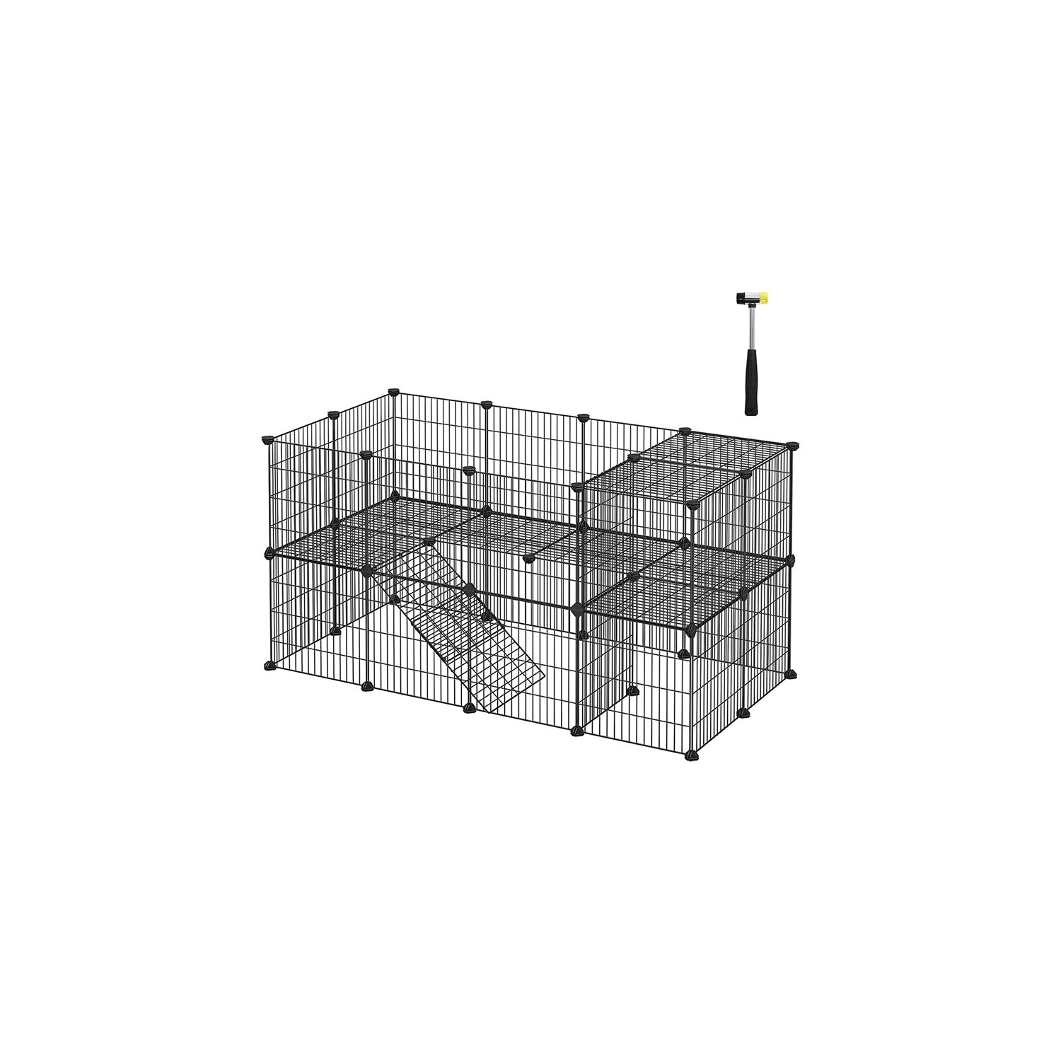 Pet Playpen Modular Small Animal Enclosure 2 Story Indoor Cage