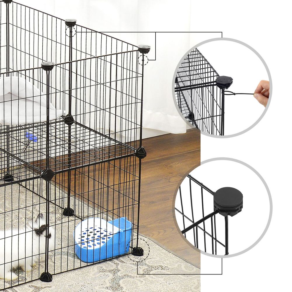 Pet Playpen Modular Small Animal Enclosure 2 Story Indoor Cage