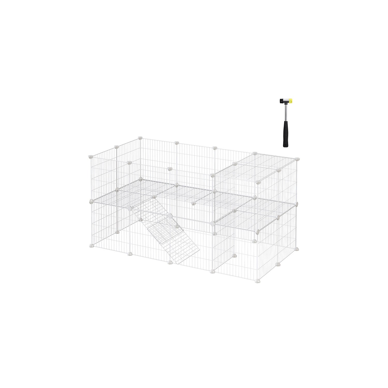 Pet Playpen Modular Small Animal Enclosure 2 Story Indoor Cage