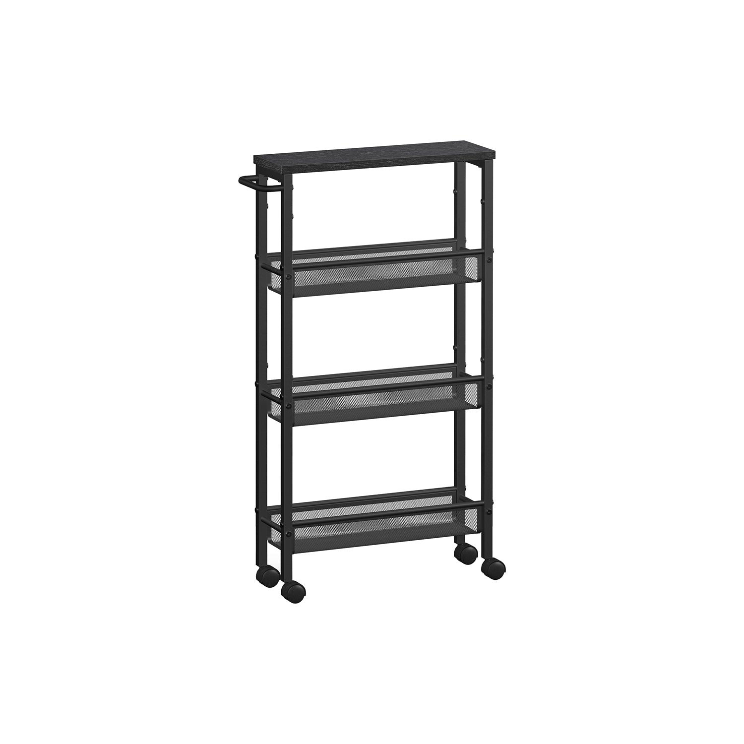 Rolling Storage Cart - 4 Or 5 Tier - Slim With Wheels