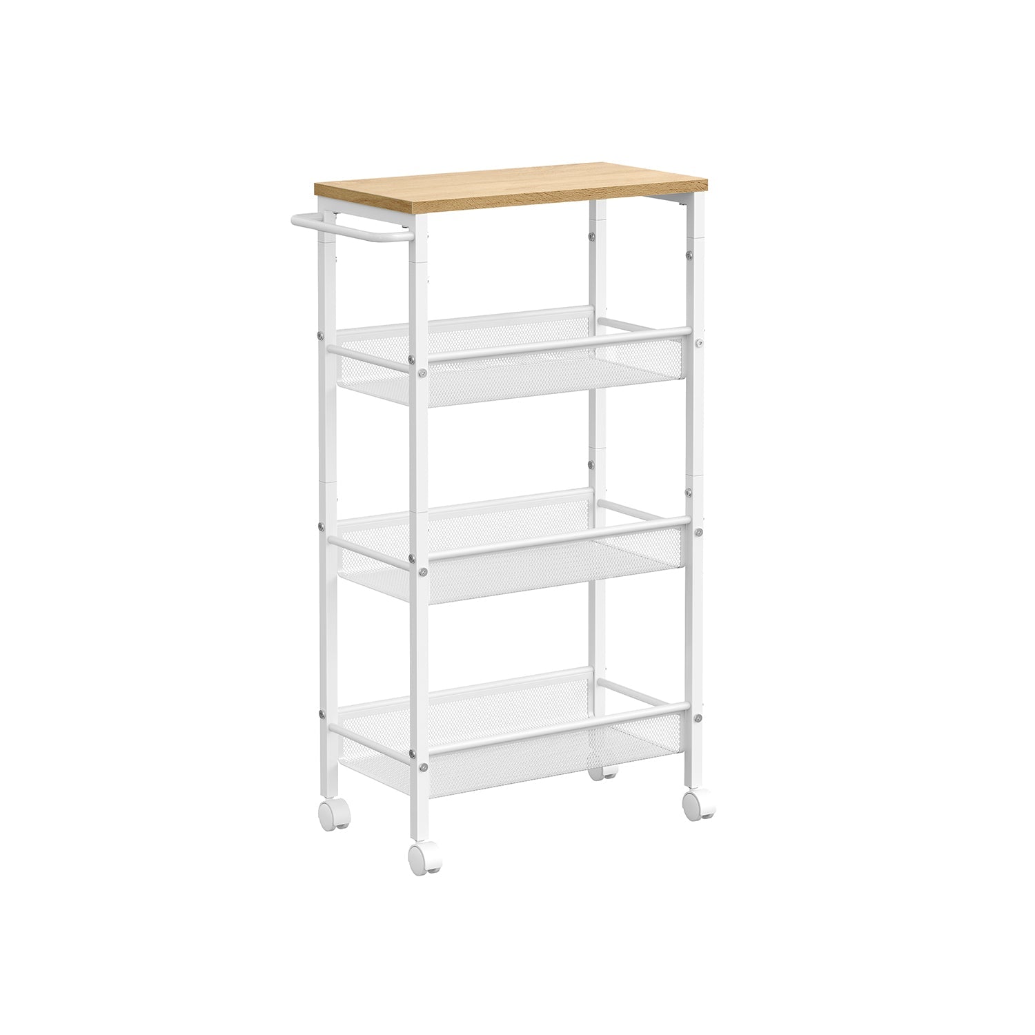 Rolling Storage Cart - 4 Or 5 Tier - Slim With Wheels