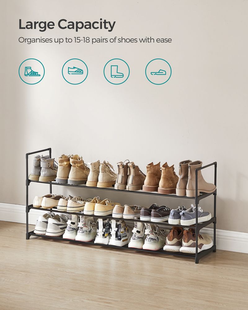 Metal Shoe Rack – Multi Tier Storage – Entryway & Closet Organizer