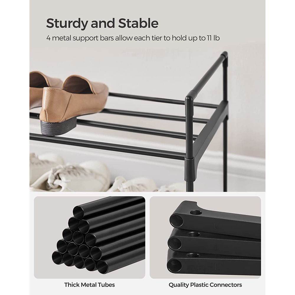 Metal Shoe Rack – Multi Tier Storage – Entryway & Closet Organizer