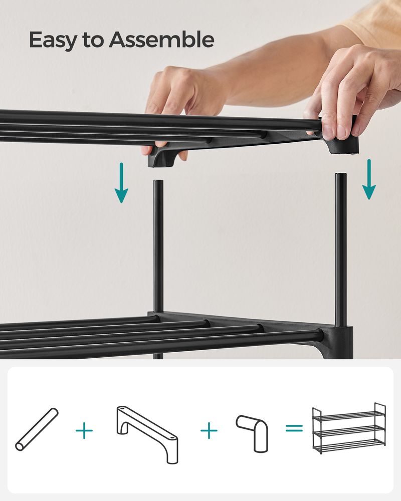 Metal Shoe Rack – Multi Tier Storage – Entryway & Closet Organizer