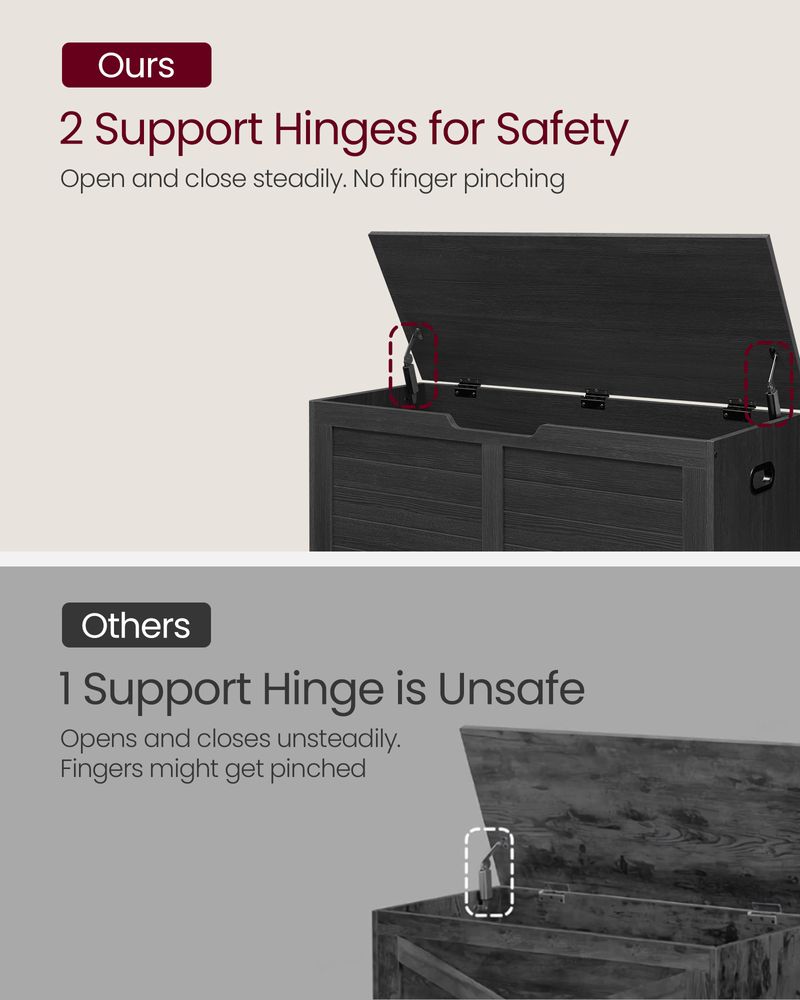 Storage Chest - With 2 Safety Hinges - Multi Purpose Storage