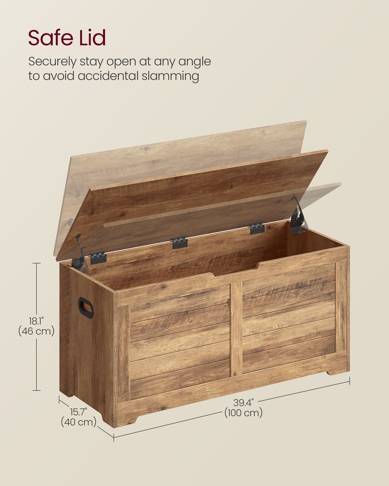 Storage Chest - With 2 Safety Hinges - Multi Purpose Storage