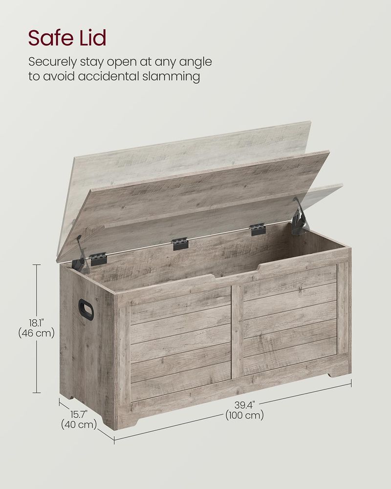 Storage Chest - With 2 Safety Hinges - Multi Purpose Storage