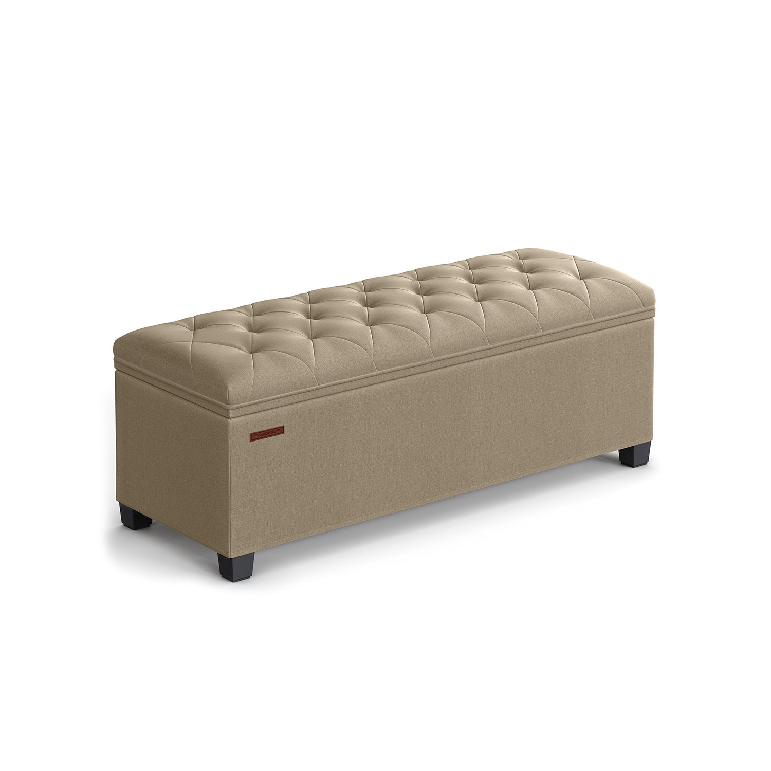 Storage Ottoman Bench With Legs - Large Capacity - 660 lb Load