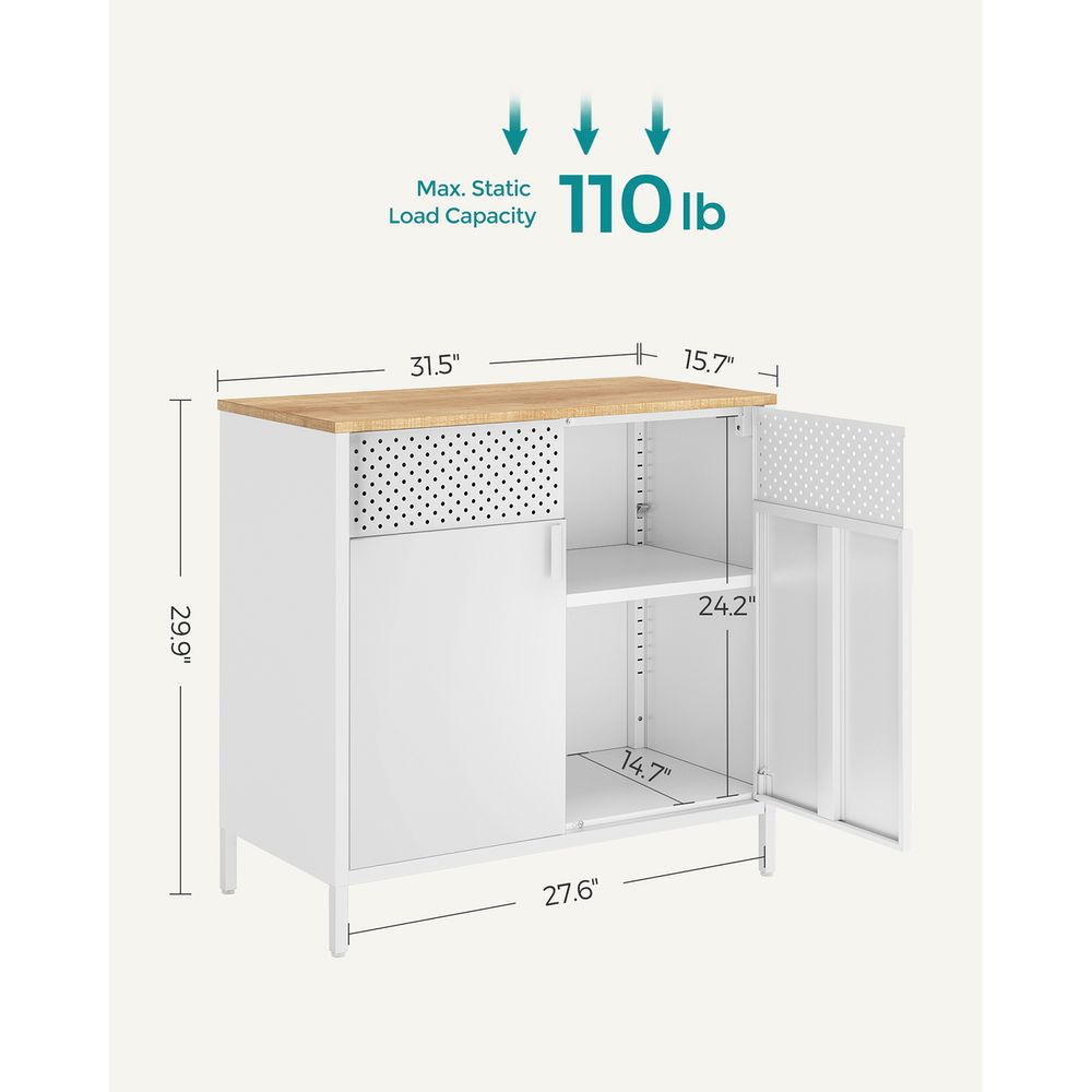Storage Sideboard - Buffet Table - Adjustable Shelves Cabinet