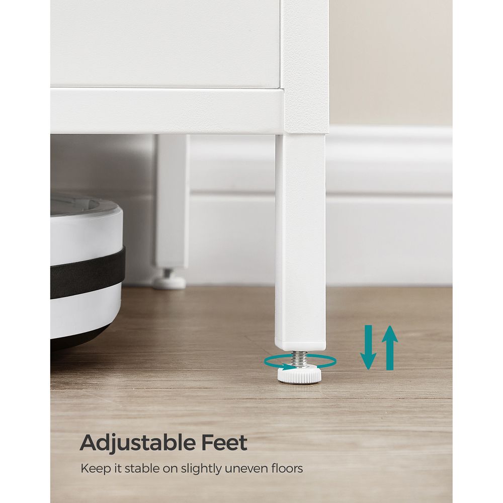 Storage Sideboard Buffet Table – Adjustable Shelves – Metal Storage Cabinet