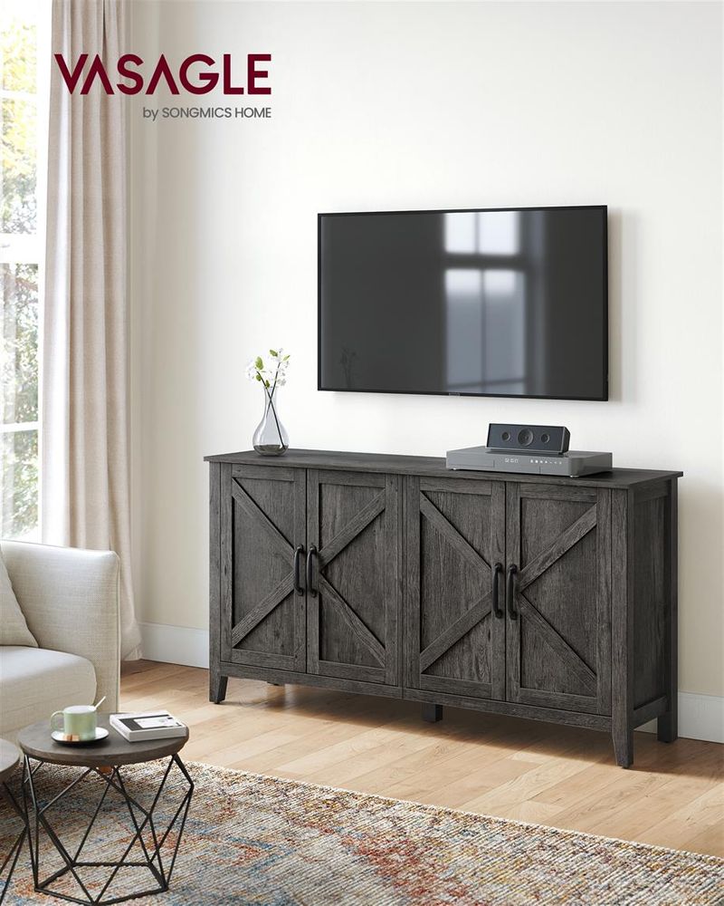 Buffet Storage Cabinet - Farmhouse Style - Adjustable Shelves