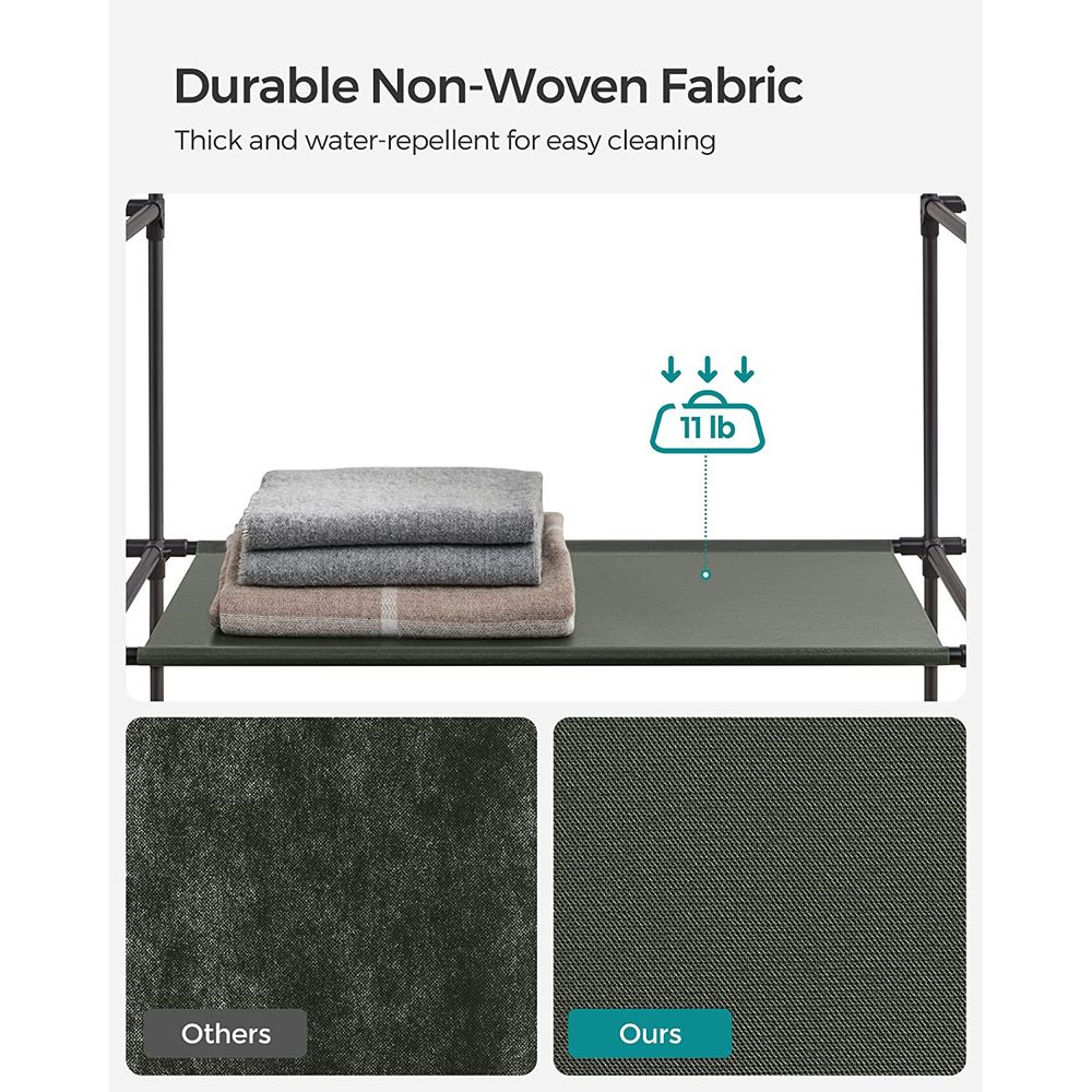 Closet Wardrobe Organizer - Non Woven Fabric Cover - Shelves