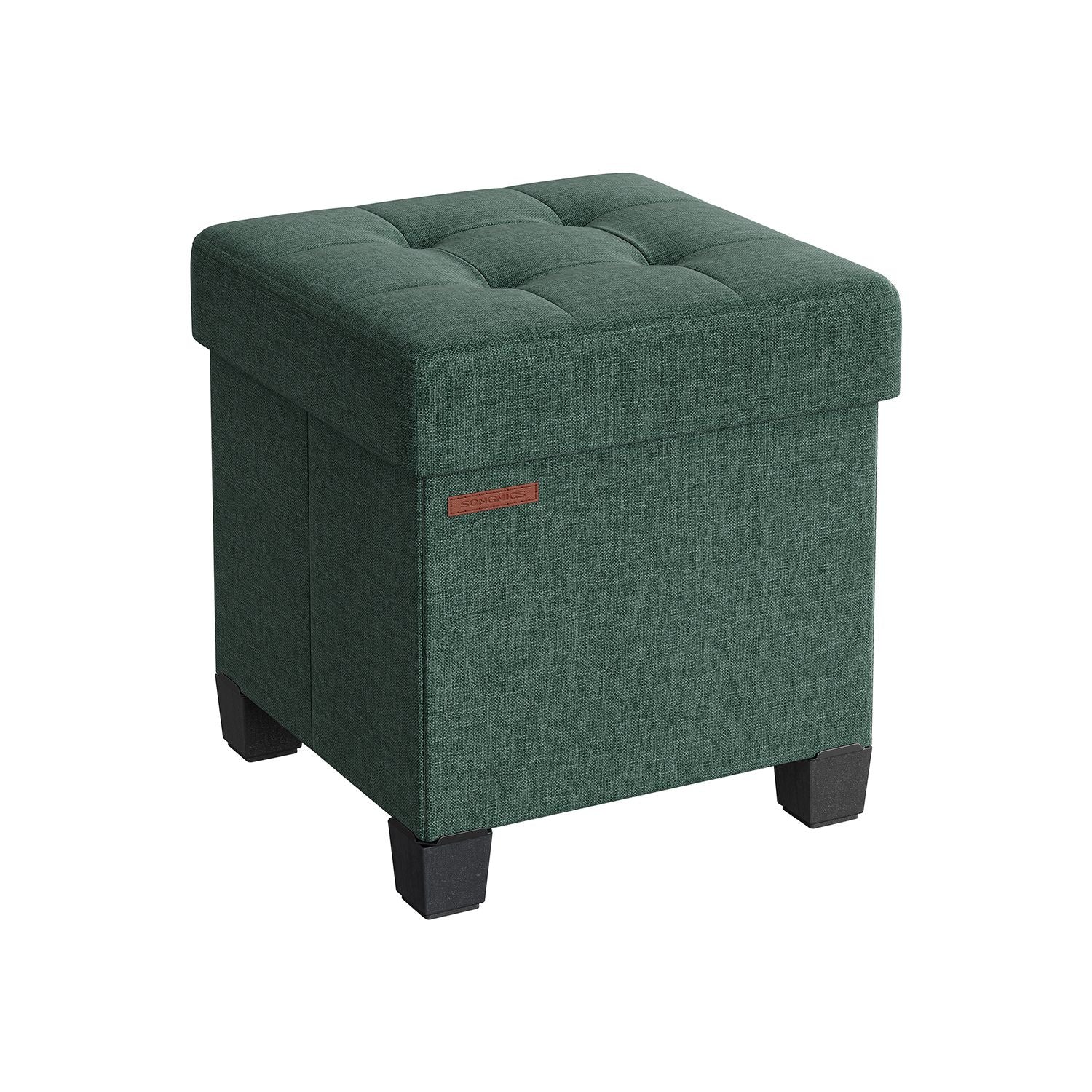Small Storage Ottoman Footrest - With Legs - Folding Design