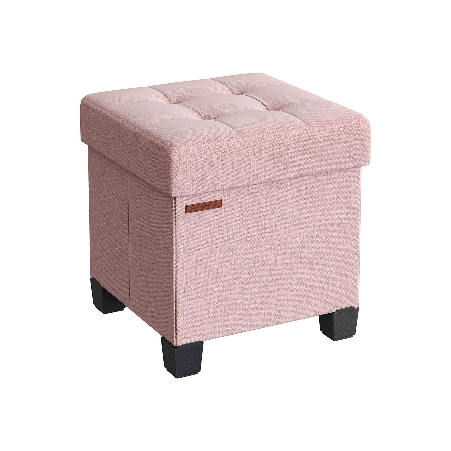 Small Storage Ottoman Footrest - With Legs - Folding Design