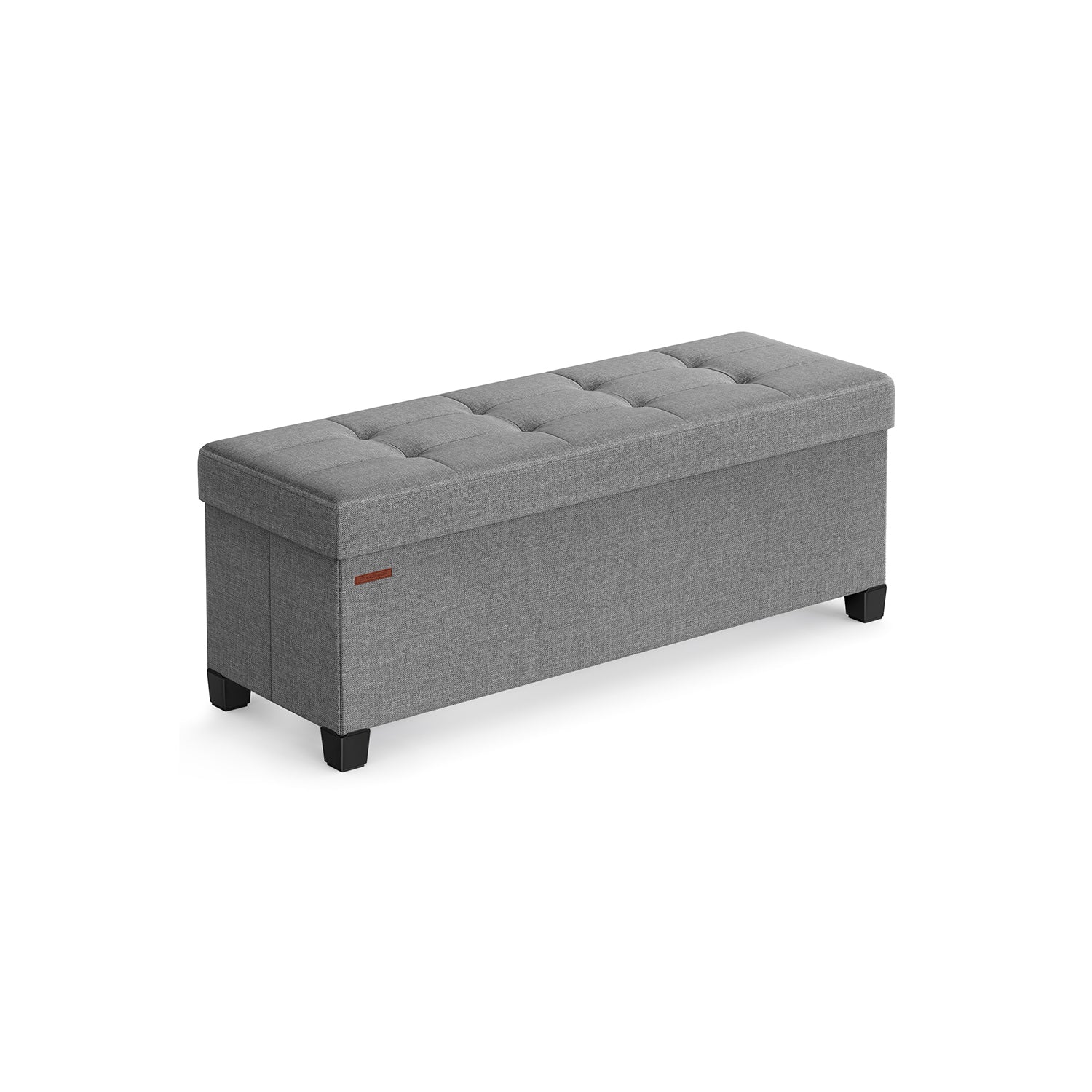 Storage Ottoman Bench - 43.3 Inch - Linen Look Seating