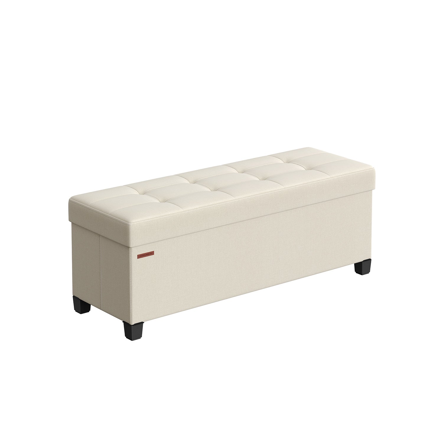 Storage Ottoman Bench - 43.3 Inch - Linen Look Seating