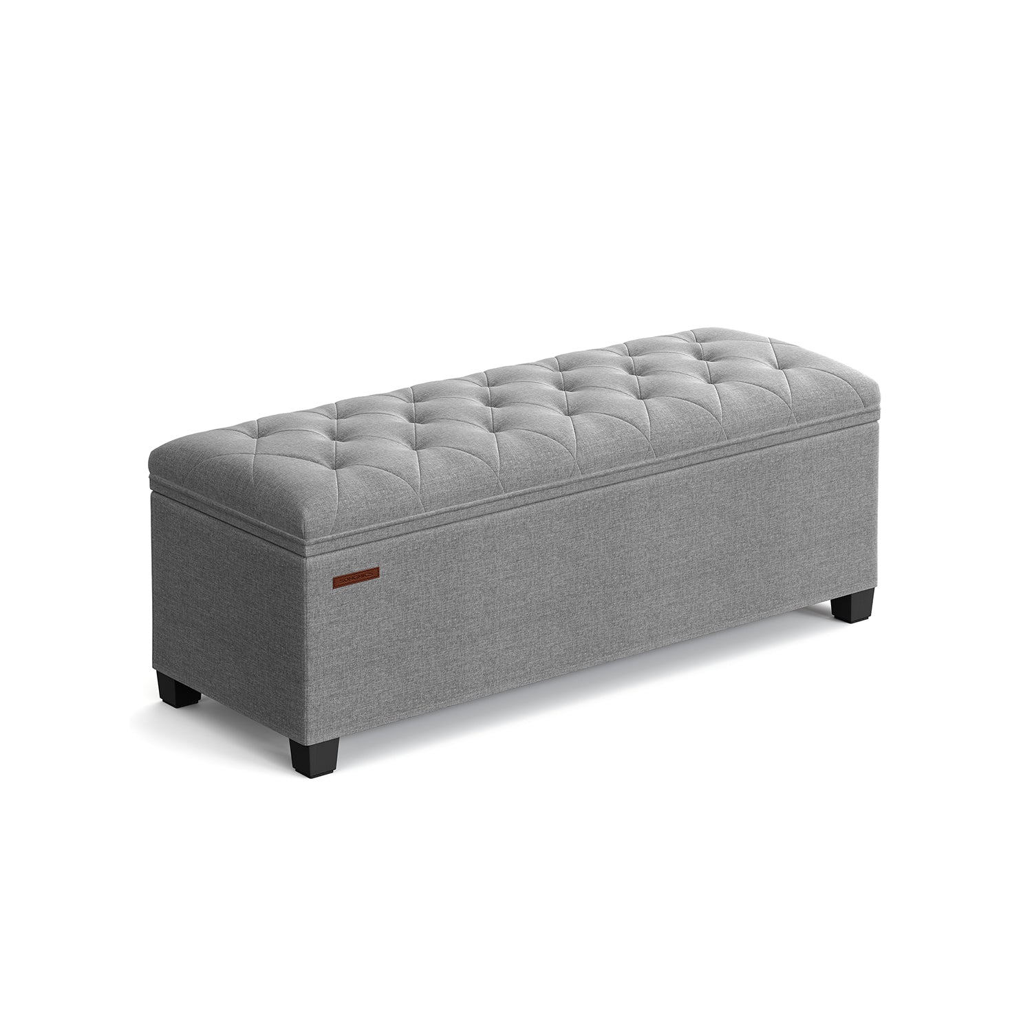 Storage Ottoman Bench With Legs - Large Capacity - 660 lb Load