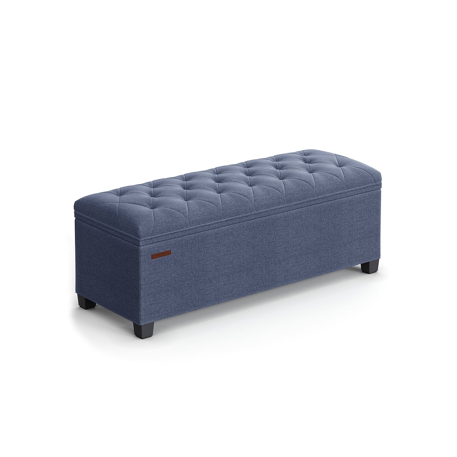 Storage Ottoman Bench With Legs - 660 lb Load - Large Capacity