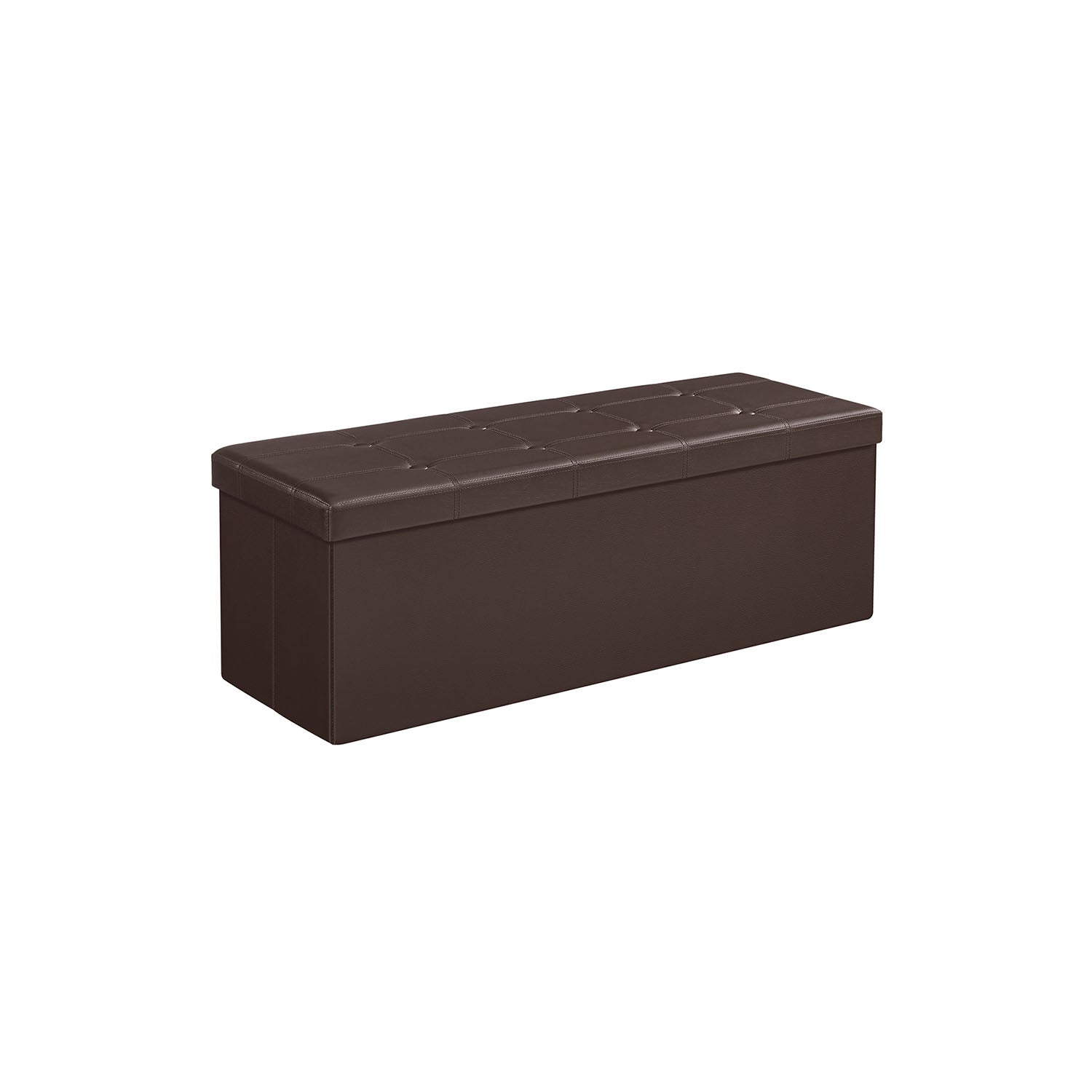 Storage Ottoman Bench - 30 & 43 Inch Folding - Padded Seating