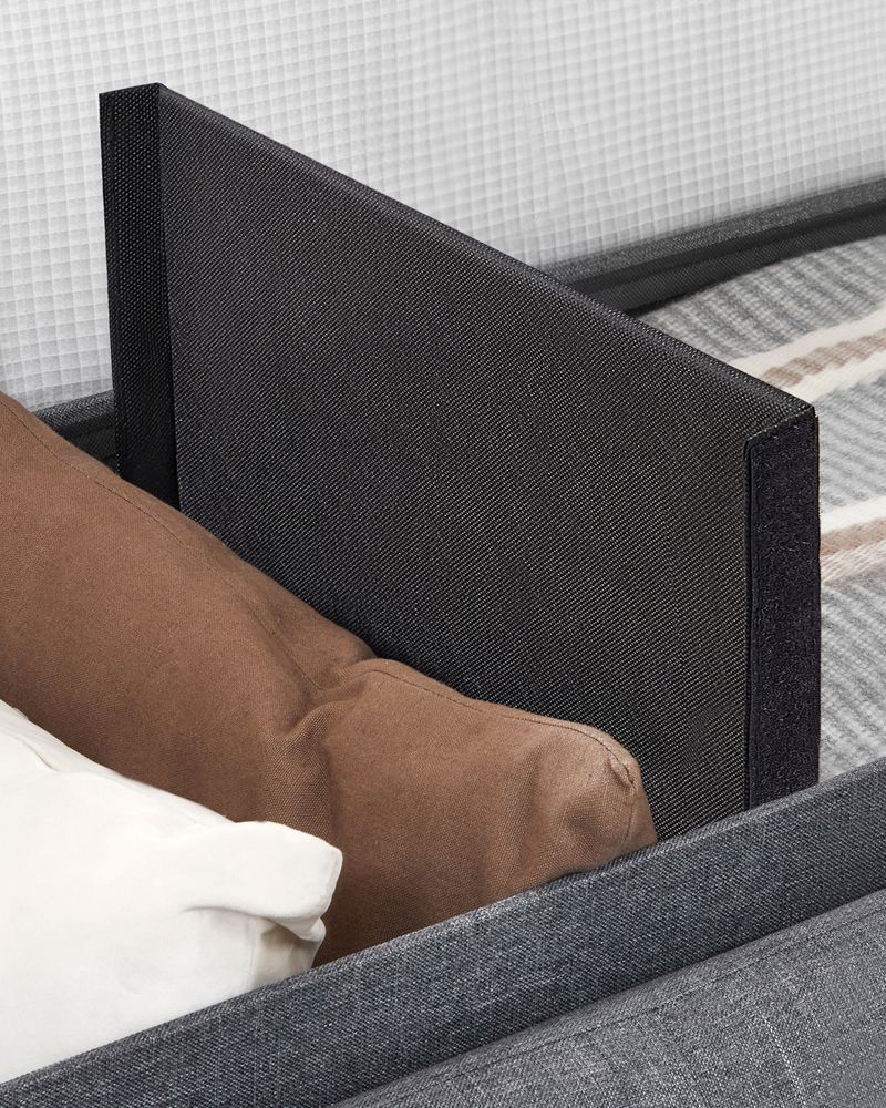 Storage Ottoman Bench - 43 Inch Folding - Linen Look