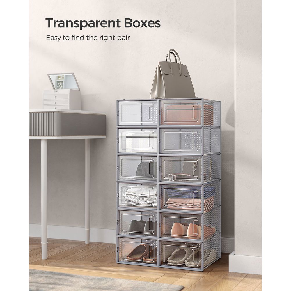 Shoe Storage Boxes - Pack Of 12–18 - Fits US Size 11–13