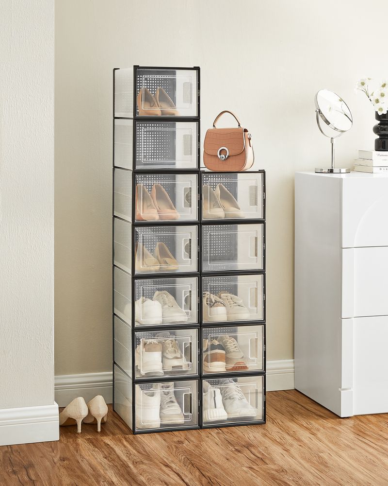 Shoe Storage Boxes - Pack Of 12–18 - Fits US Size 11–13