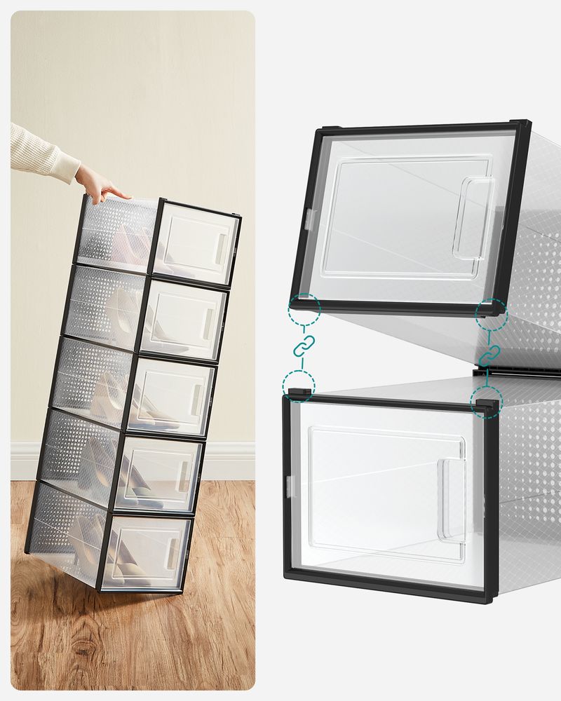 Shoe Storage Boxes - Pack Of 12–18 - Fits US Size 11–13