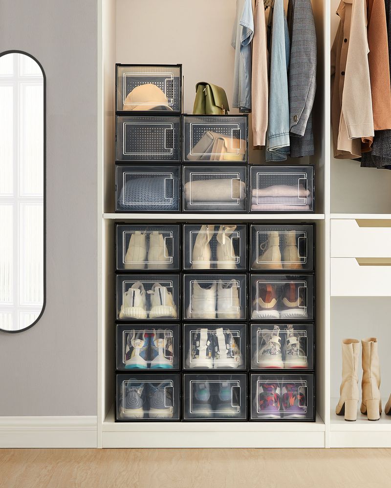 Shoe Storage Boxes - Pack Of 12–18 - Fits US Size 11–13
