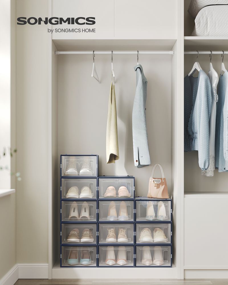 Shoe Storage Boxes - Pack Of 12–18 - Fits US Size 11–13