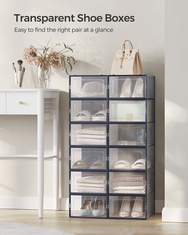 Shoe Storage Boxes - Pack Of 12–18 - Fits US Size 11–13