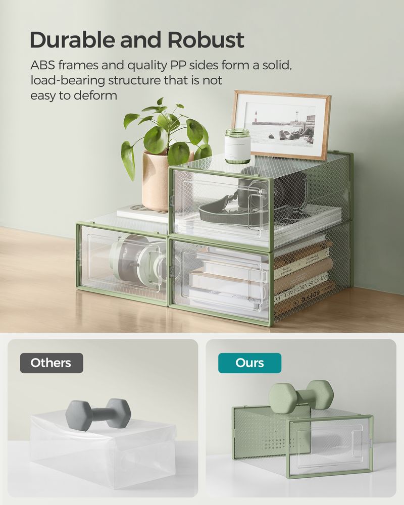 Shoe Storage Boxes - Pack Of 12–18 - Fits US Size 11–13