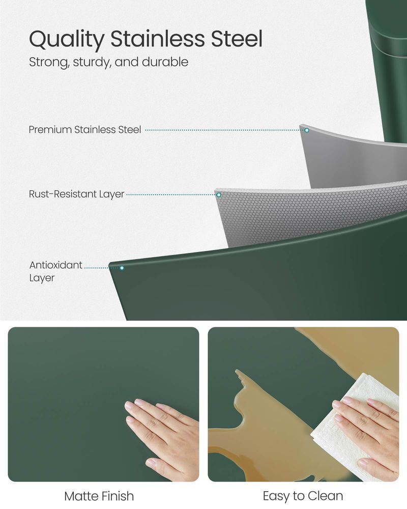 3 Gallon Step Trash Can – Soft Close Lid – Stainless Steel Kitchen Bin