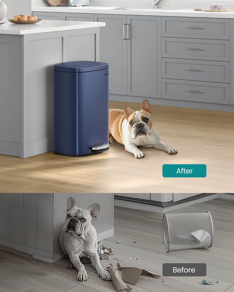 3 Gallon Step Trash Can – Soft Close Lid – Stainless Steel Kitchen Bin