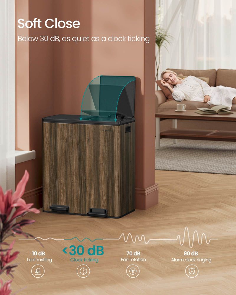 Trash Can - 2 x 8 Gallon - 2 Inner Buckets - Kitchen Use