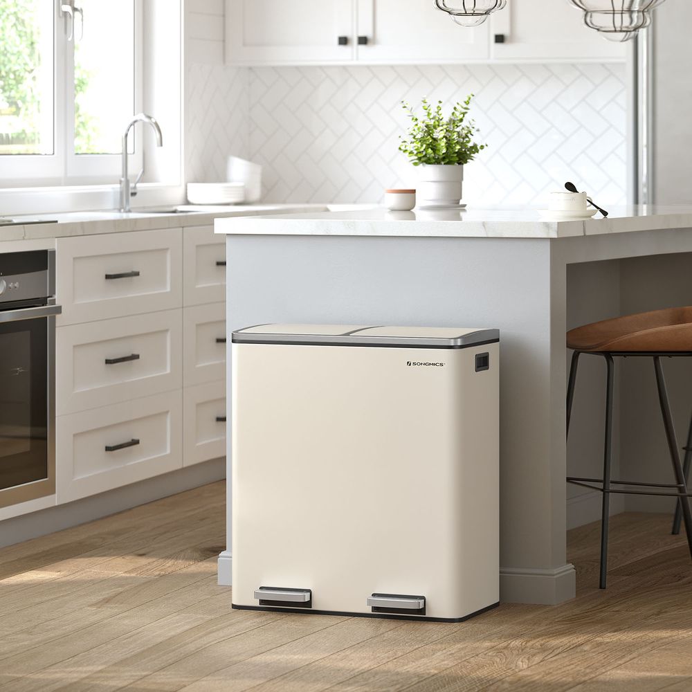 Trash Can - 2 x 8 Gallon - 2 Inner Buckets - Kitchen Use