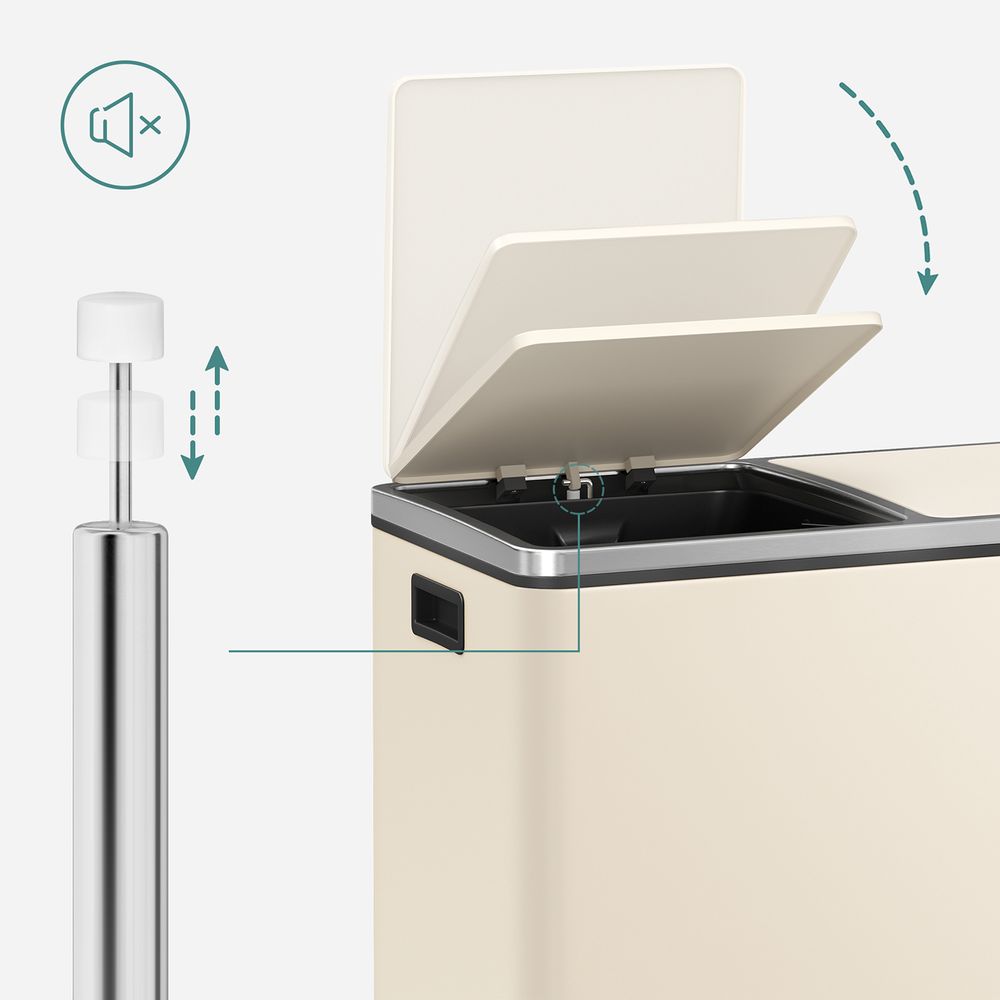 Trash Can - 2 x 8 Gallon - 2 Inner Buckets - Kitchen Use