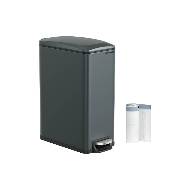 Garbage Can - 13 Gallon Slim - Soft Close Lid - Narrow Spaces