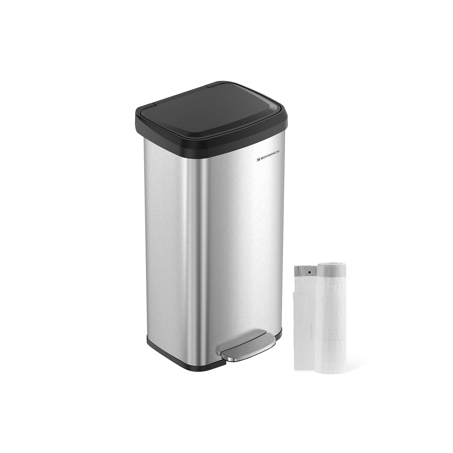 Trash Can - 13 & 18 Gallons Stainless Steel - Pedal Lid