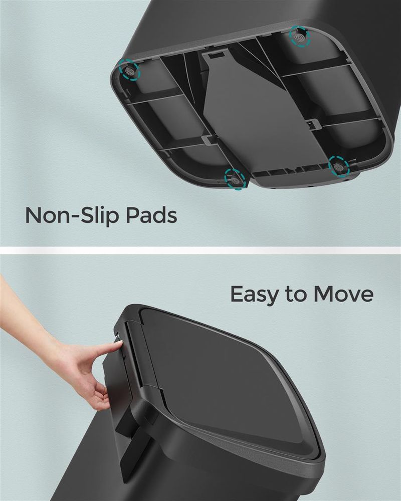 Trash Can - 13 & 18 Gallons Stainless Steel - Pedal Lid