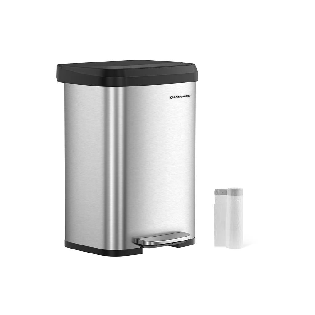 Trash Can - 13 & 18 Gallons Stainless Steel - Pedal Lid