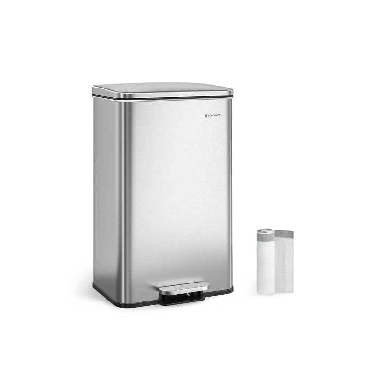 10.5 Gallon Kitchen Trash Can With Lid Soft Close Stainless Steel