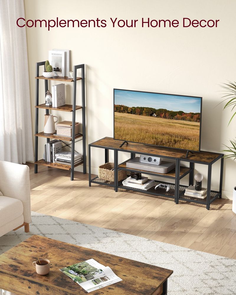 TV Stand for 65 Inch TV Modern Entertainment Center With Storage Shelves