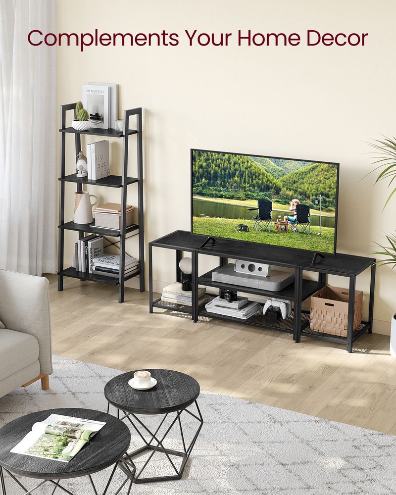 TV Stand for 65 Inch TV Modern Entertainment Center With Storage Shelves