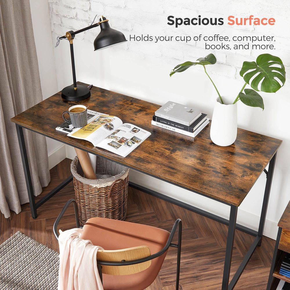 Writing Desk – 55 Inch – Industrial Brown Office Desk