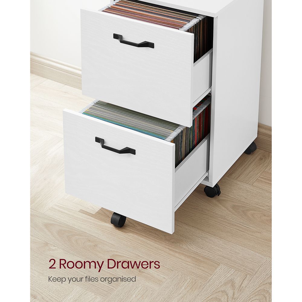 File Cabinet - 2 Drawer - Small Rolling - Lockable Rustic