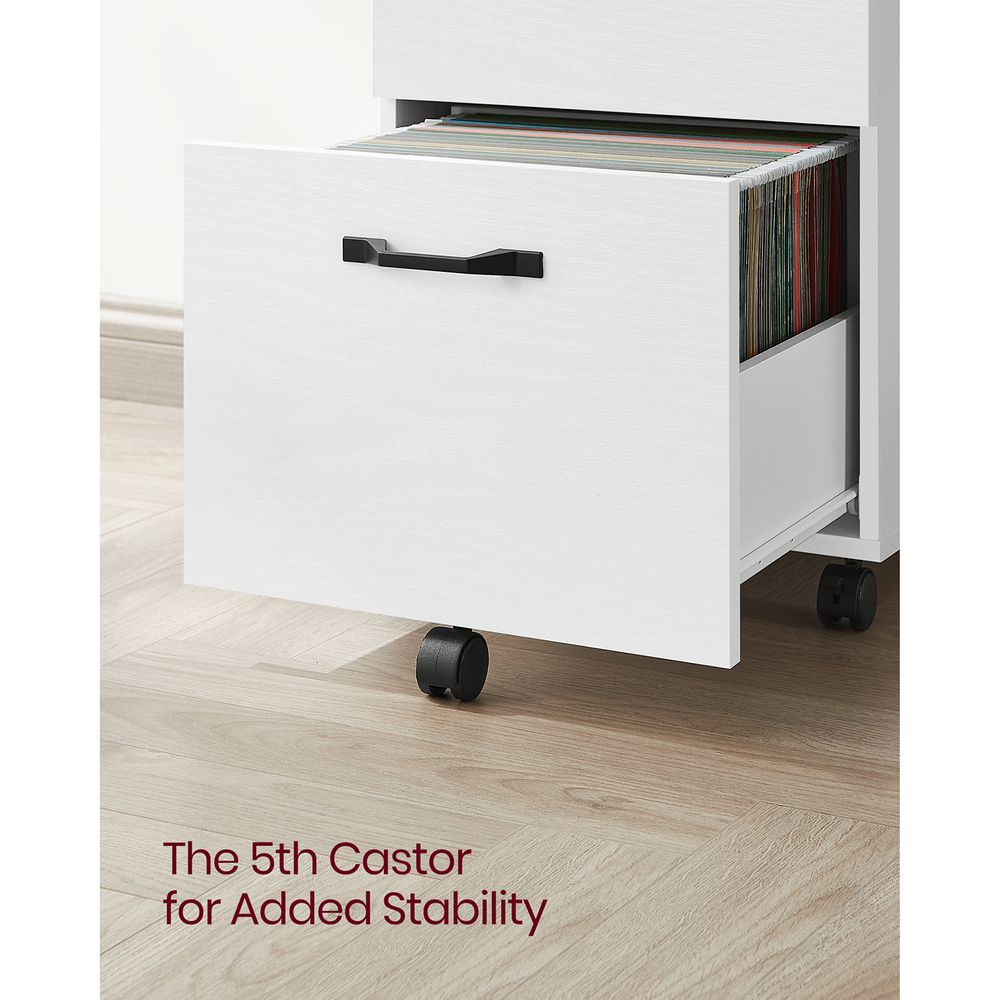 File Cabinet - 2 Drawer - Small Rolling - Lockable Rustic