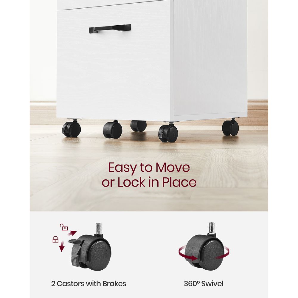 File Cabinet - 2 Drawer - Small Rolling - Lockable Rustic