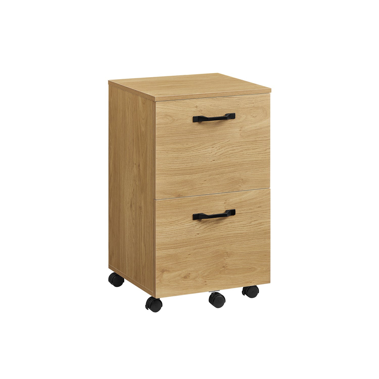 File Cabinet - 2 Drawer - Small Rolling - Lockable Rustic