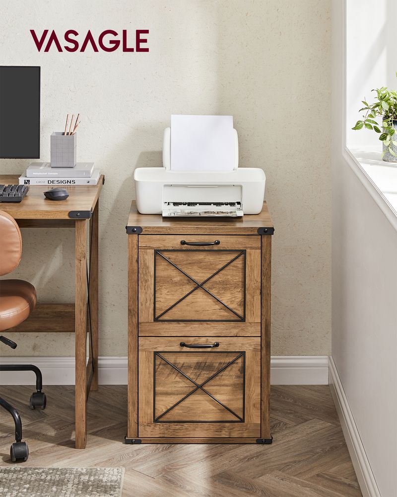 File Cabinet - 2 Drawer Farmhouse - Fits A4 Files Office