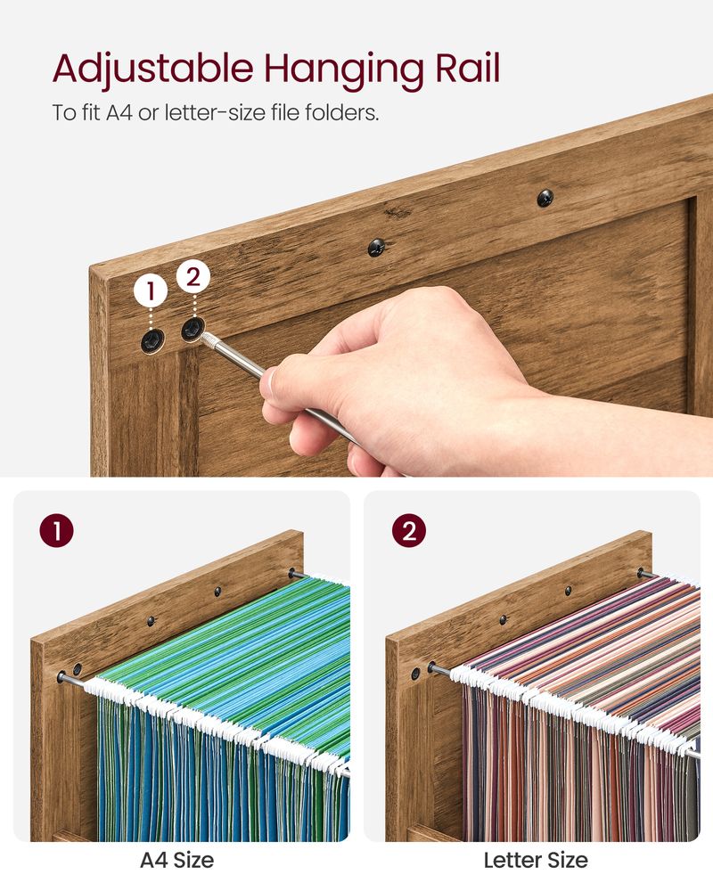 File Cabinet - 2 Drawer Farmhouse - Fits A4 Files Office